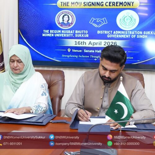 BNBWU Makes History with First-ever Strategic MoU with District Administration Sukkur