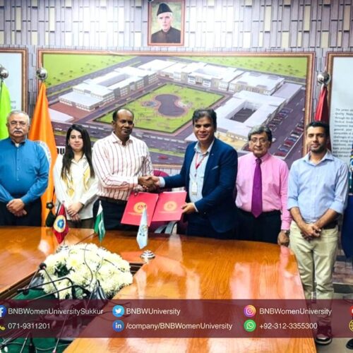 BNBWU Signs MoU with University of Modern Sciences-TUMS, Tando Muhammad Khan, to Enhance Academic and Professional Collaboration